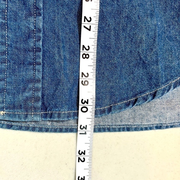 America First DOCKERS Denim Button Up Shirt W/USA Patch Size Medium - Picture 12 of 12